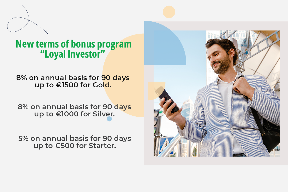 Get up to €1500 bonus with the new terms of “Loyal Investor”